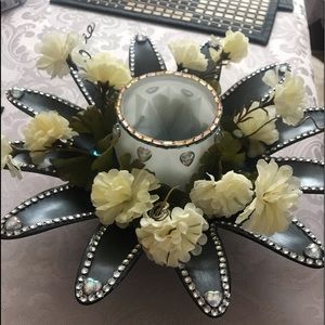 Gunmetal Gray candleholder decoration